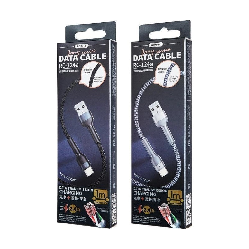 USB kabelis Remax RC-124m USB-A to MicroUSB 1.0m juodas