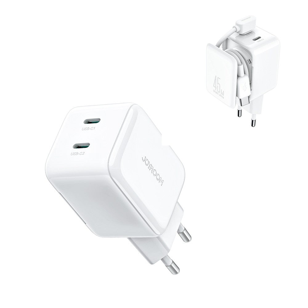 Įkroviklis Joyroom JR-TCL05 45W 2xUSB-C baltas