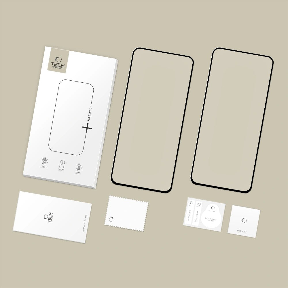 LCD apsauginis stikliukas Tech-Protect Glass Fit+ 2-Pack Samsung S731 S25 FE juodas