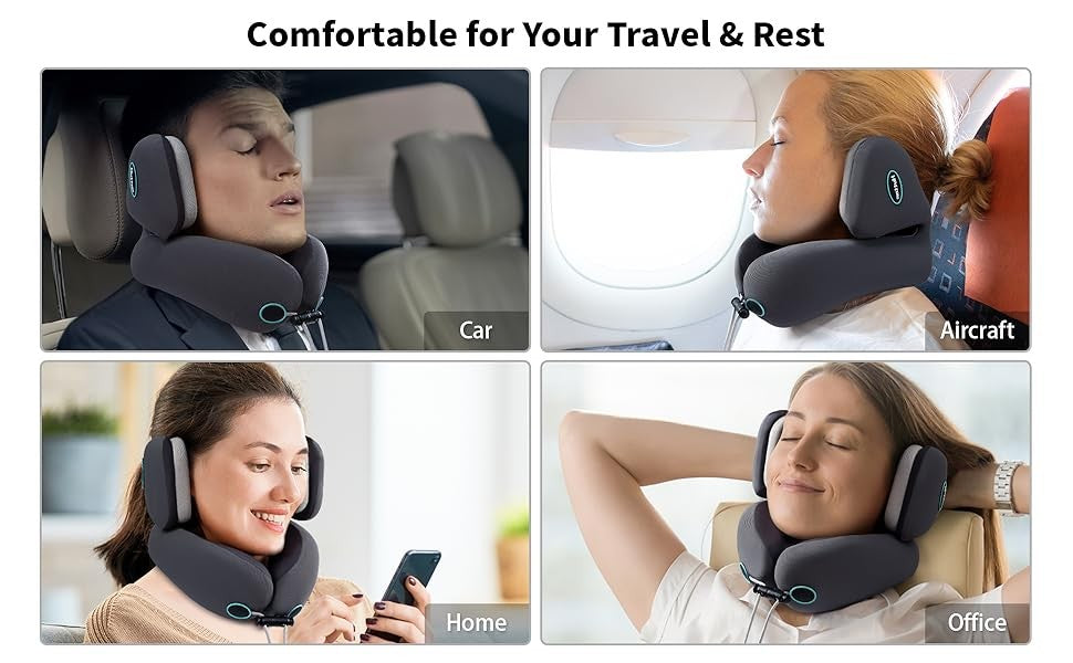 Kelioninė pagalvė su triukšmo slopinimo funkcija Reach ANC pilka