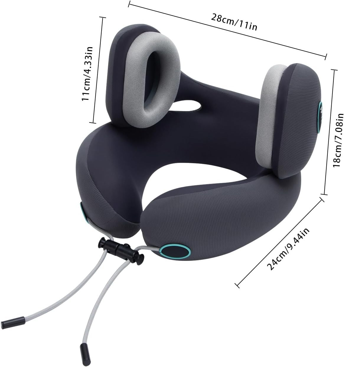 Kelioninė pagalvė su triukšmo slopinimo funkcija Reach ANC pilka