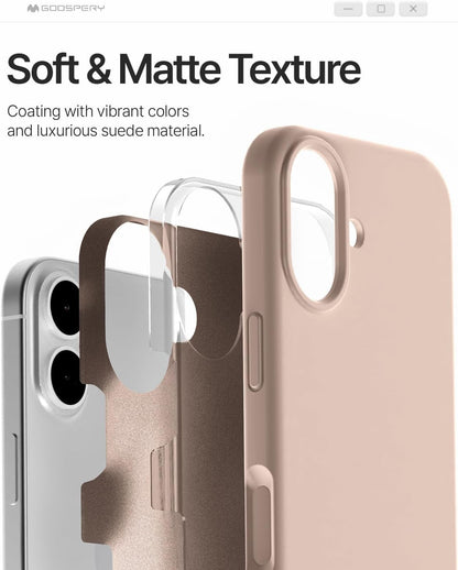 Dėklas Mercury Pure Magsafe Silicon Case Apple iPhone 17 rožinio smėlio