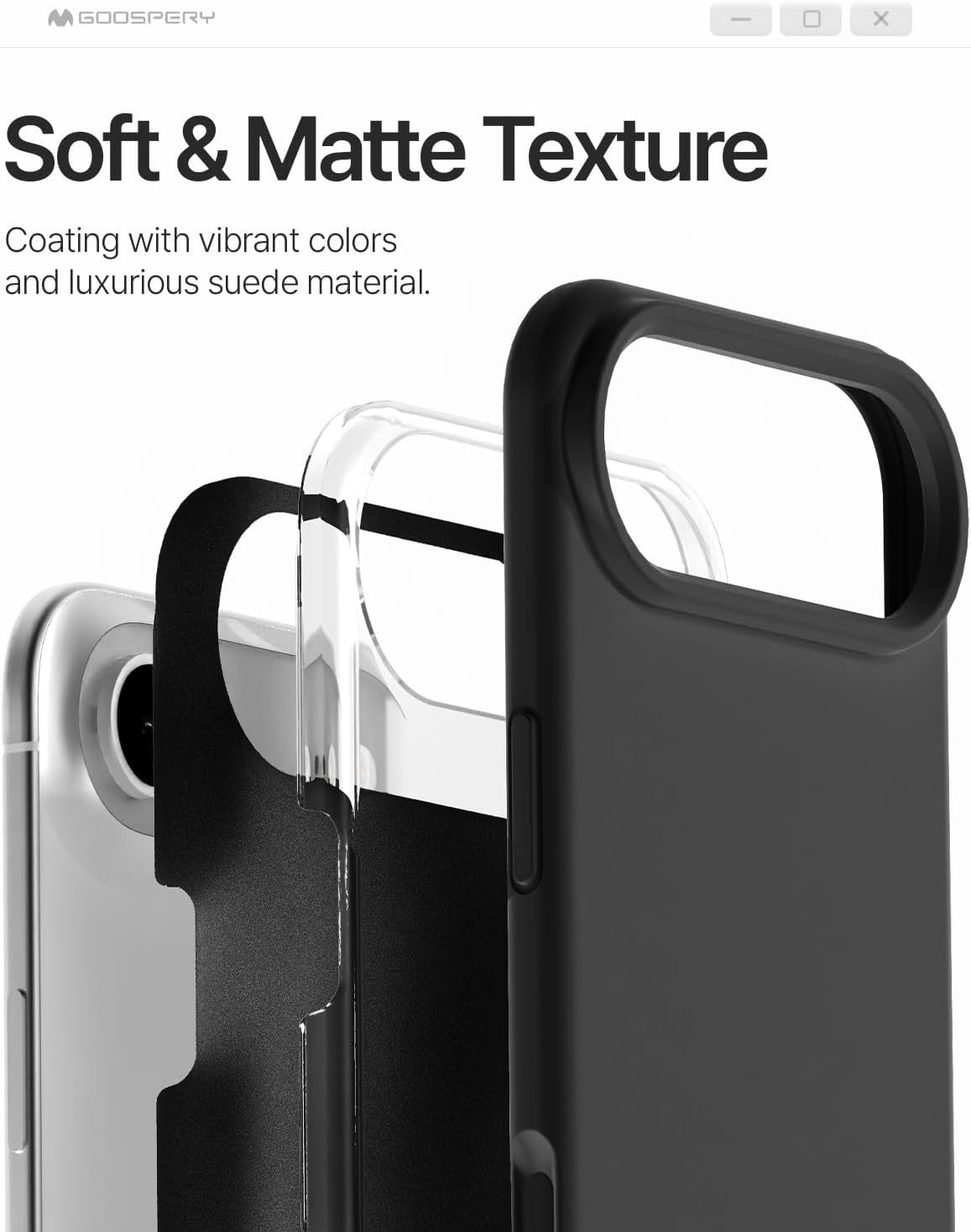Dėklas Mercury Pure Magsafe Silicon Case Apple iPhone Air juodas
