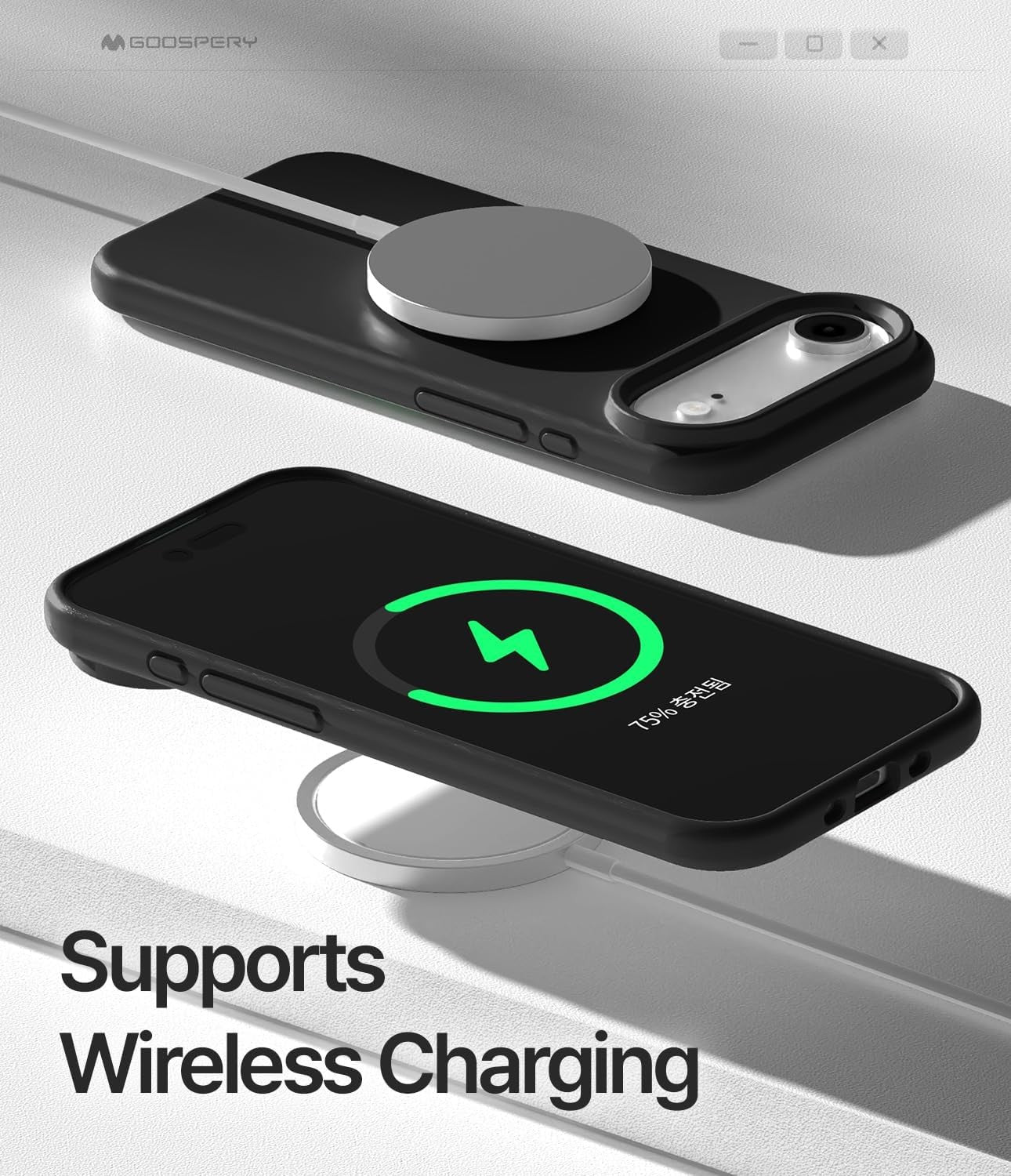 Dėklas Mercury Pure Magsafe Silicon Case Apple iPhone Air juodas