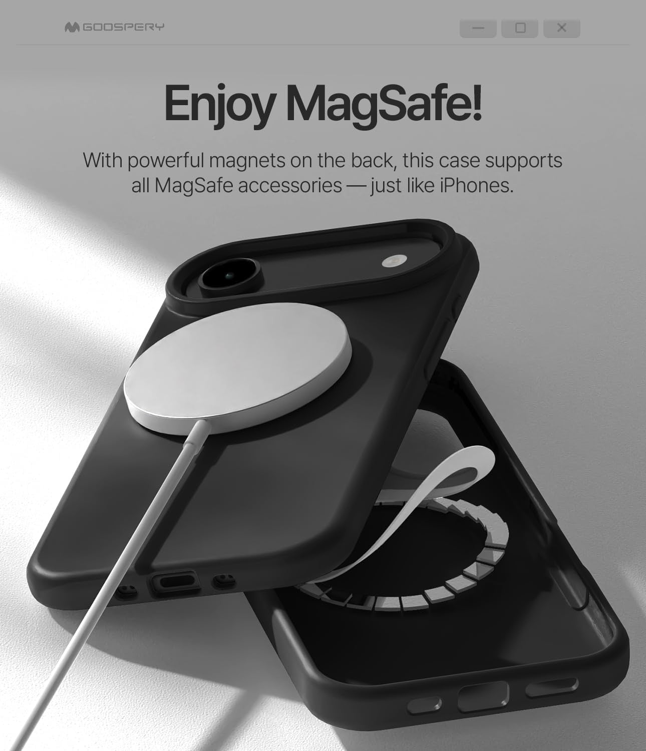 Dėklas Mercury Pure Magsafe Silicon Case Apple iPhone Air raudonas