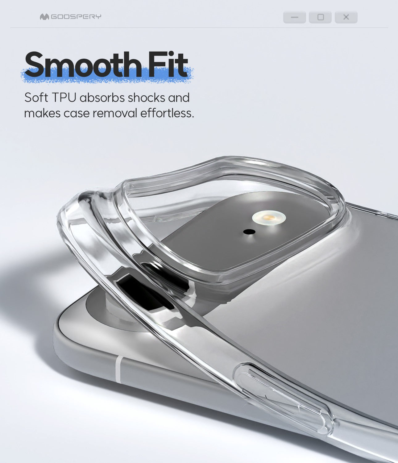 Dėklas Mercury Jelly Clear Apple iPhone Air skaidrus