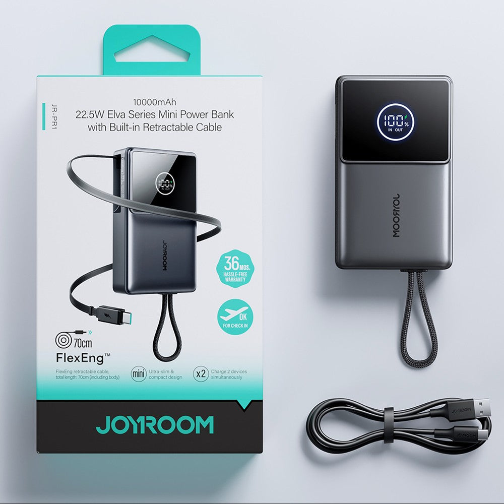 Išorinė baterija Power Bank Joyroom JR-PR1 22.5W 10000mAh juoda