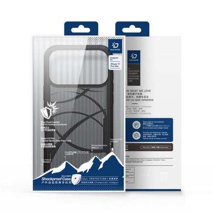 Dėklas Dux Ducis Shld Apple iPhone 17 Pro Max juodas (Triangle Pattern)