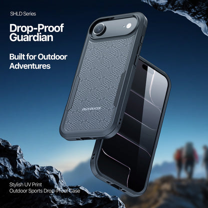 Dėklas Dux Ducis Shld Apple iPhone Air juodas (Triangle Pattern)