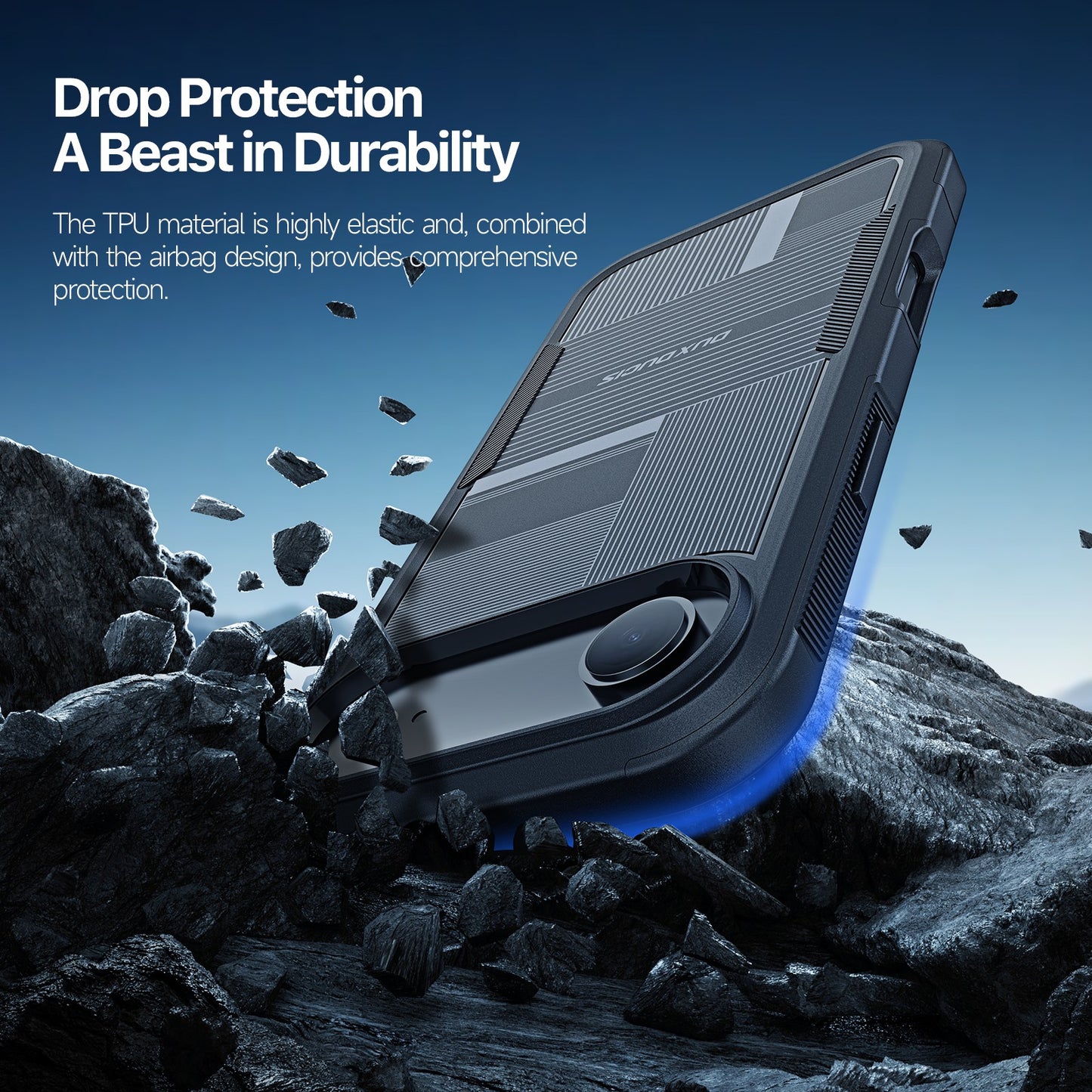 Dėklas Dux Ducis Shld Apple iPhone Air juodas (Umbra Pattern)