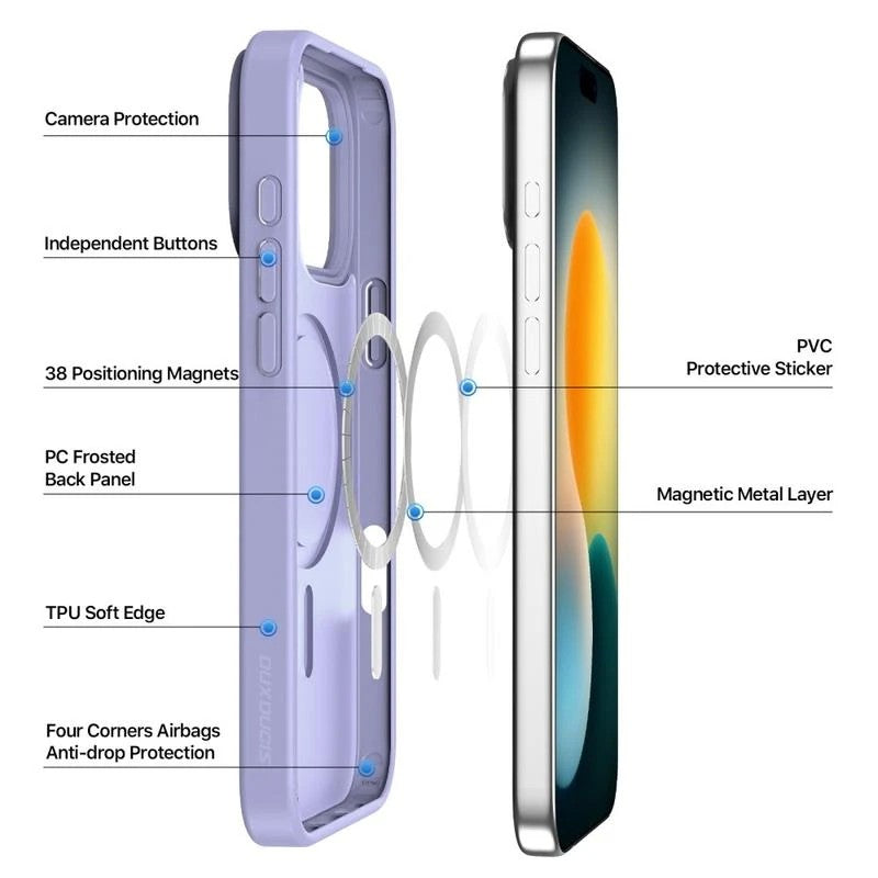 Dėklas Dux Ducis Yind Apple iPhone 17 Pro Max violetinis