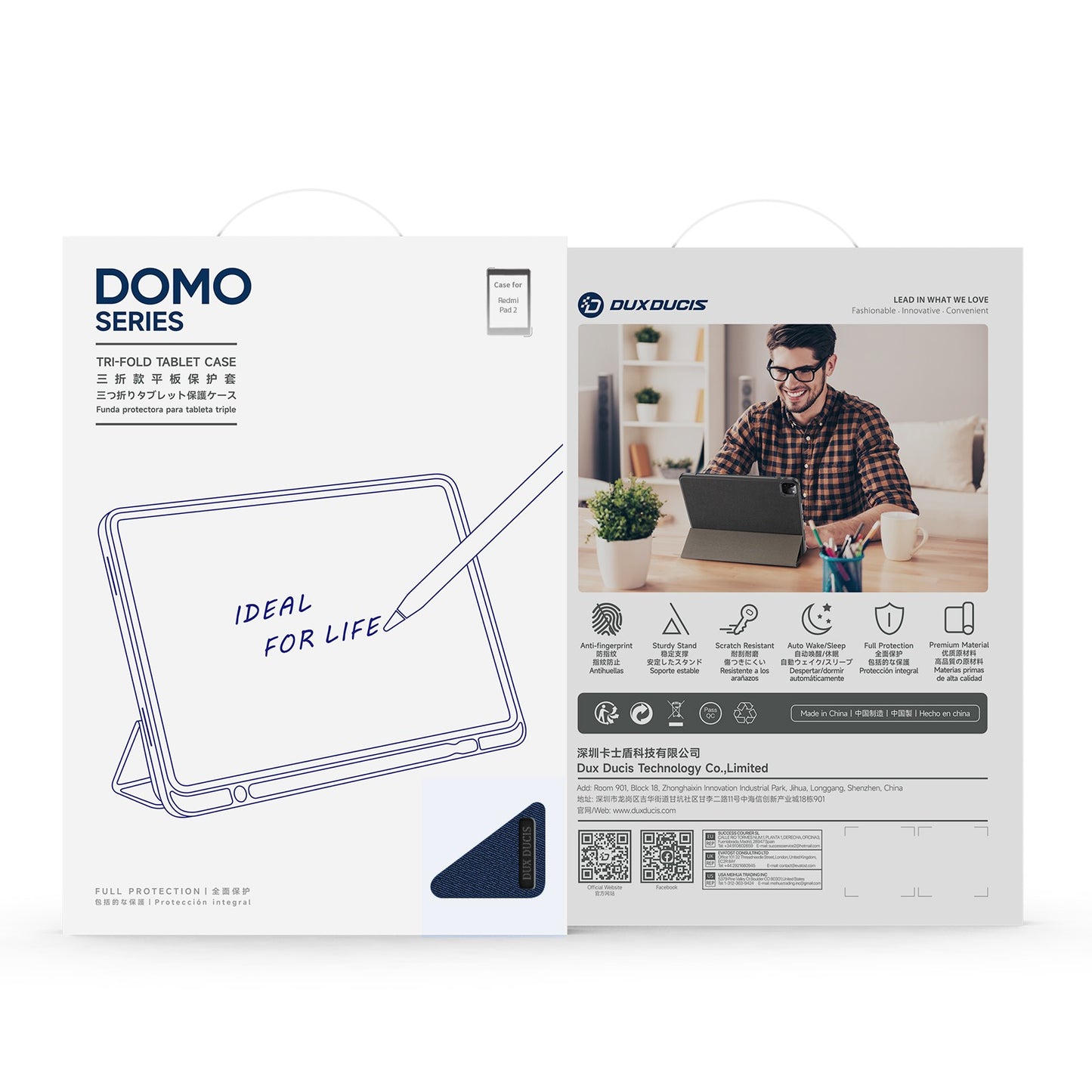 Dėklas Dux Ducis Domo Xiaomi Redmi Pad 2 11.0 juodas