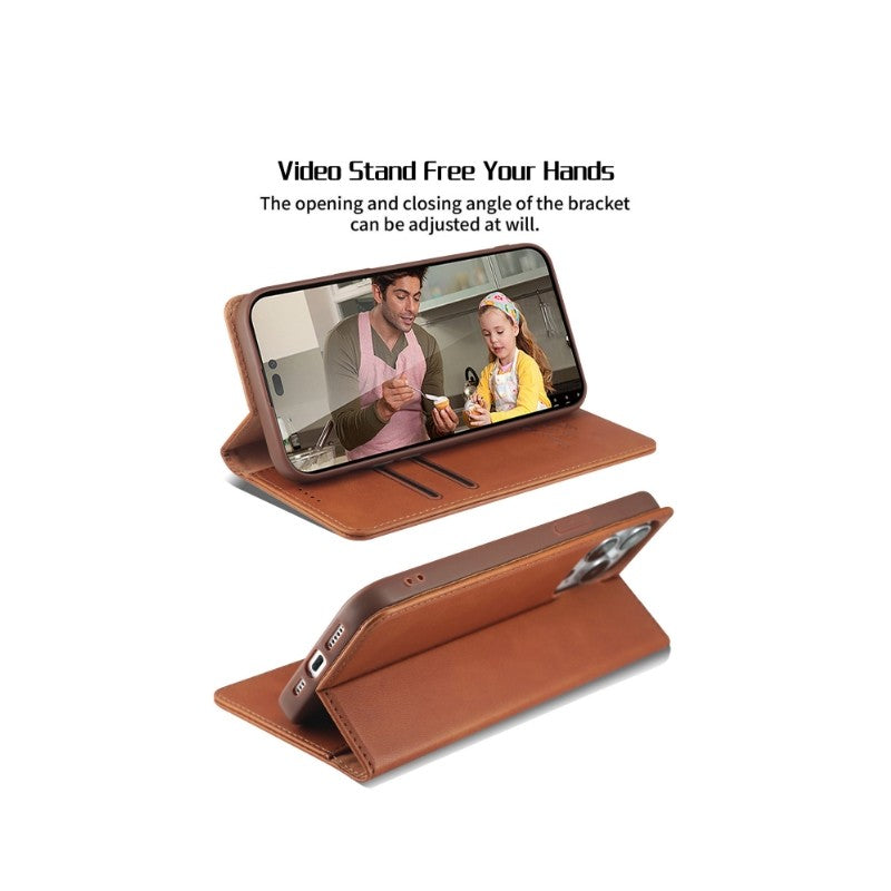 Dėklas HDD Magnetic Wallet Case Apple iPhone 13/14 violetinis