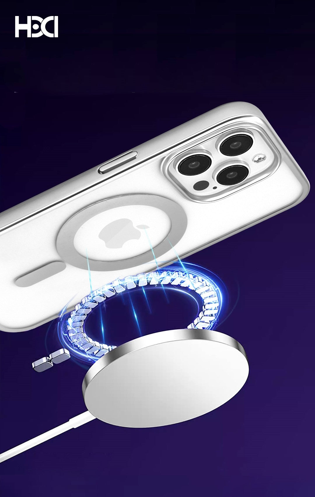 Dėklas HDD Electro MagSafe Case Apple iPhone 12/12 Pro mėlynas