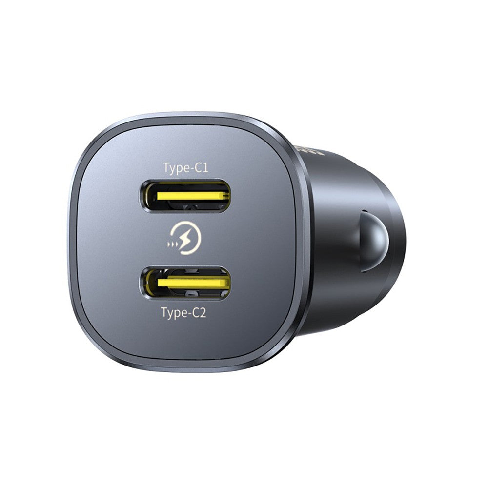 Automobilinis įkroviklis Baseus GoTrip 2xUSB-C 30W juodas C00072300123-01