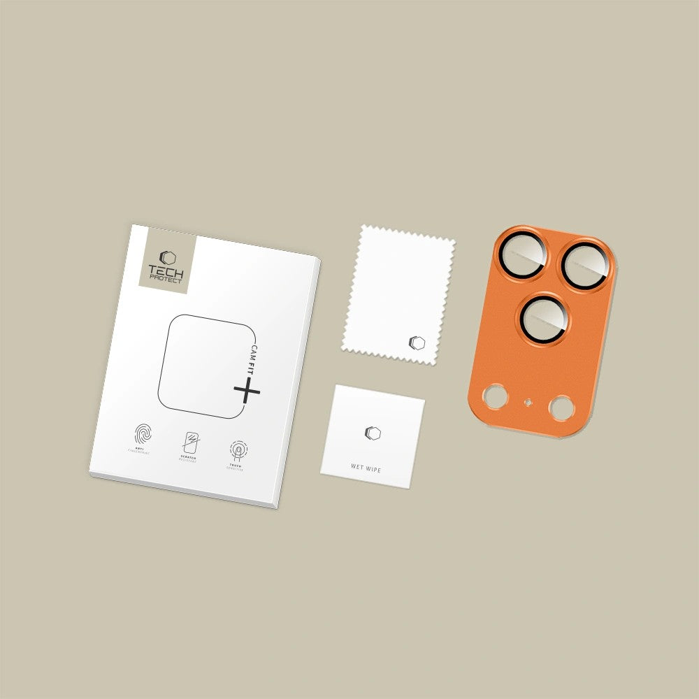 Kameros apsauga Tech-Protect CamFull Fit+ Apple iPhone 17 Pro Cosmic Orange