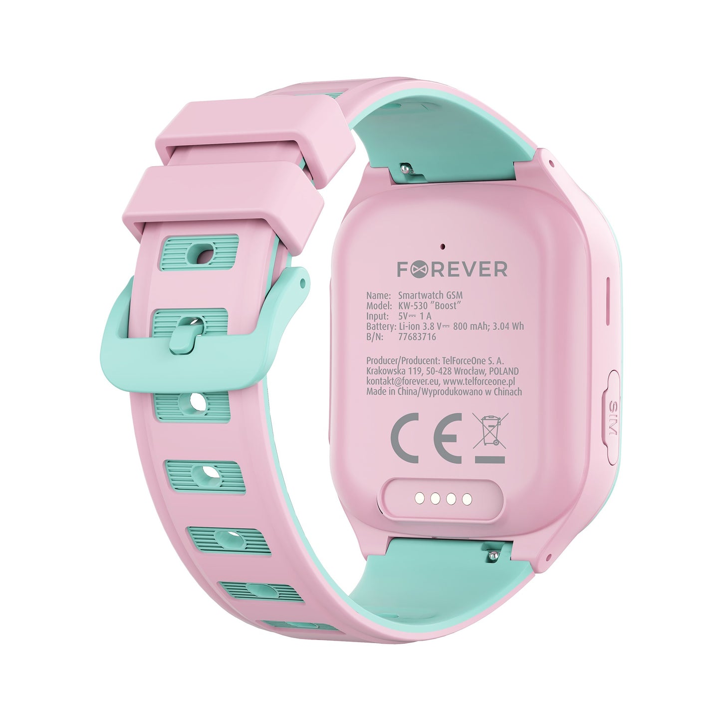 Išmanusis laikrodis vaikams Forever Smartwatch GPS WiFi 4G Kids Boost KW-530 rožinis