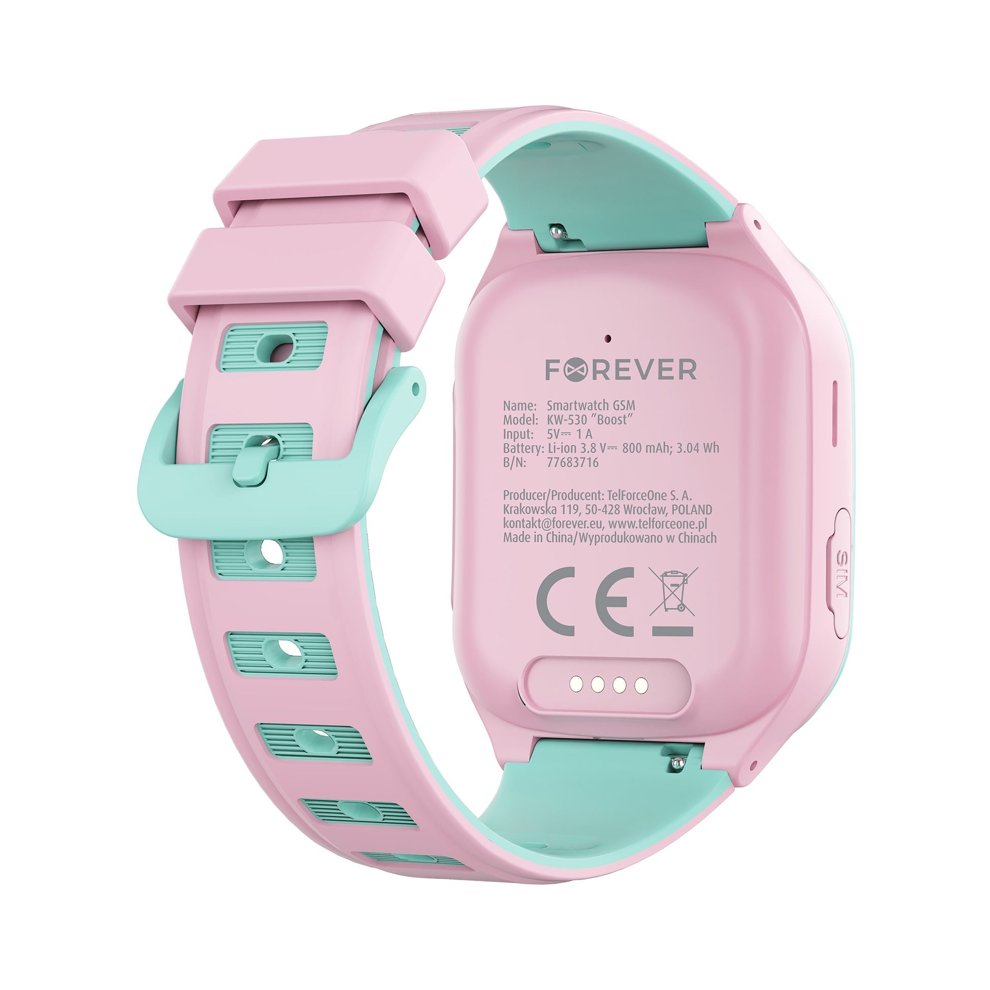 Išmanusis laikrodis vaikams Forever Smartwatch GPS WiFi 4G Kids Boost KW-530 rožinis