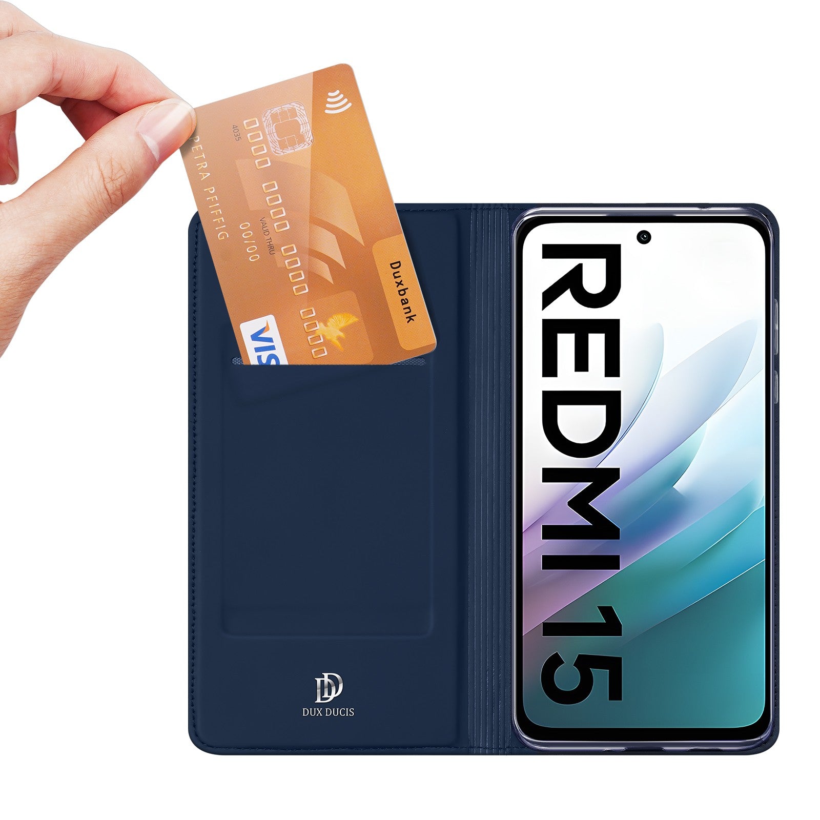 Dėklas Dux Ducis Skin Pro Xiaomi Redmi 15 4G/Redmi 15 5G tamsiai mėlynas