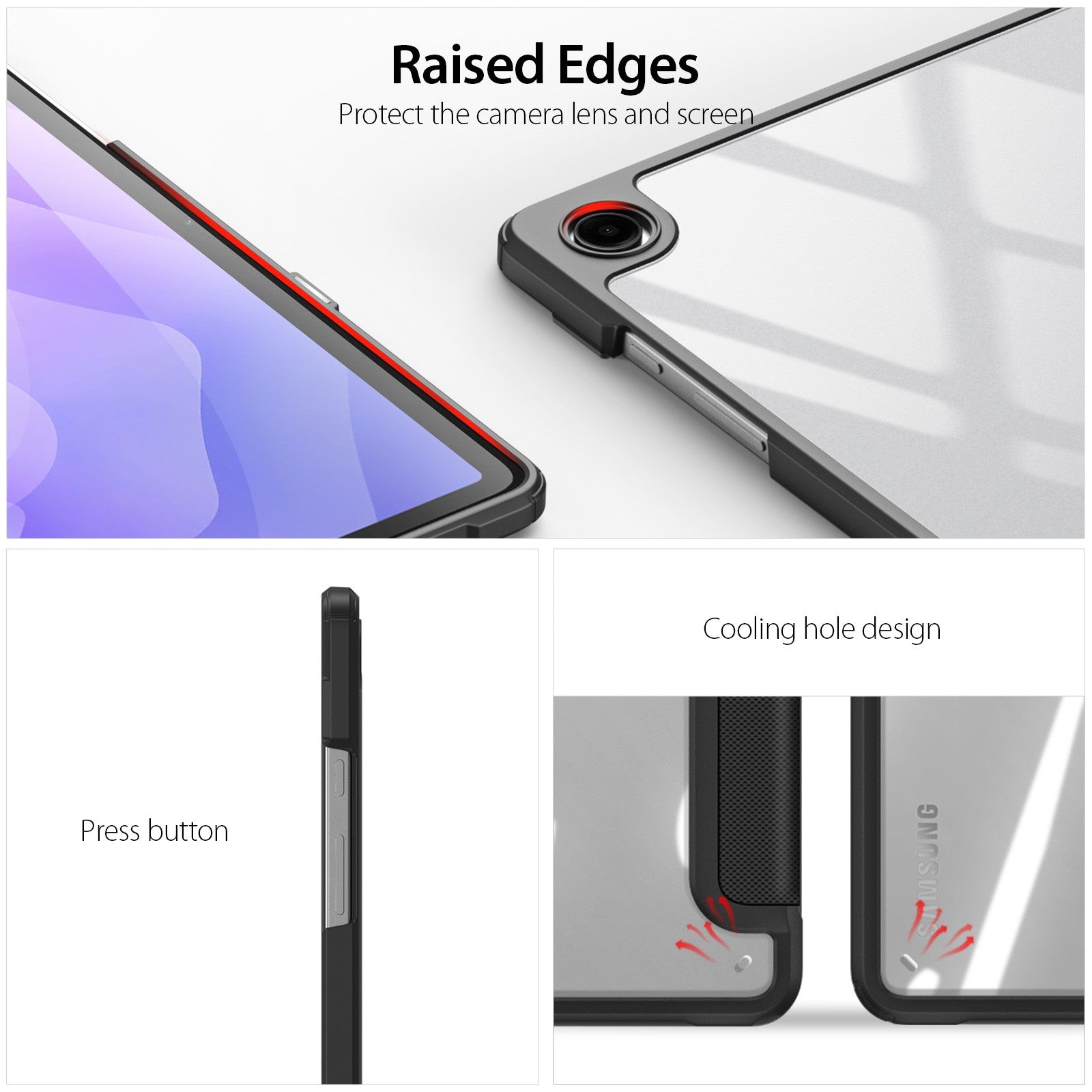 Dėklas Dux Ducis Toby Samsung X210/X215/X216 Tab A9 Plus 11.0/X230/X235/X236 Tab A11 Plus 11.0 juodas