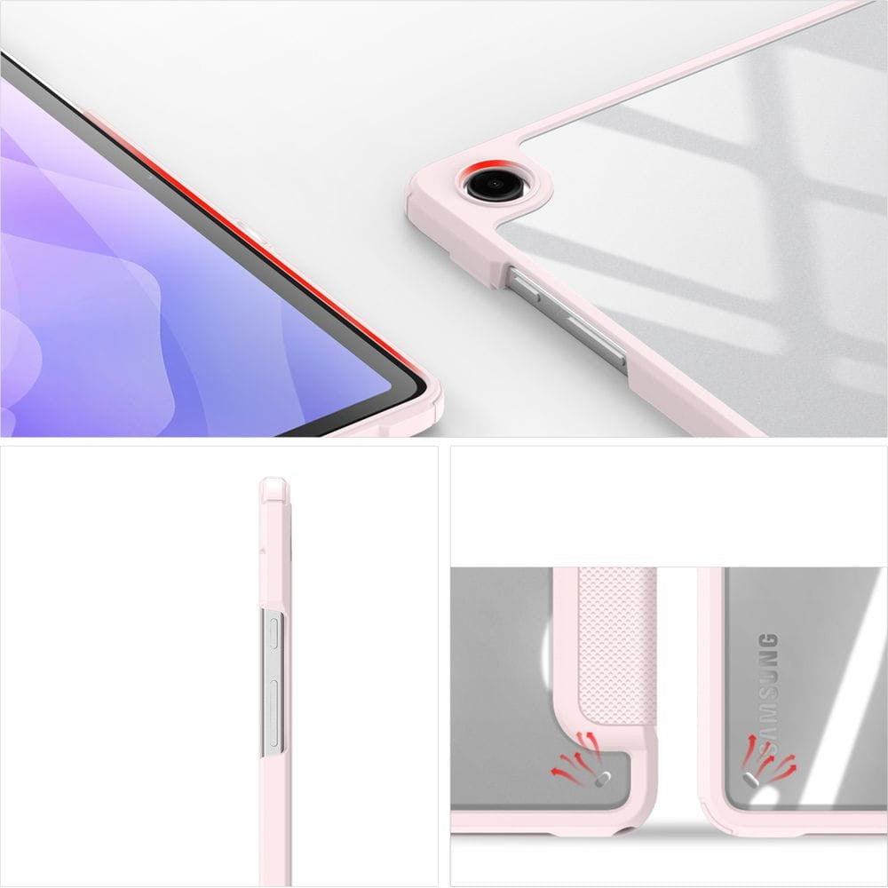 Dėklas Dux Ducis Toby Samsung X210/X215/X216 Tab A9 Plus 11.0/X230/X235/X236 Tab A11 Plus 11.0 rožinis