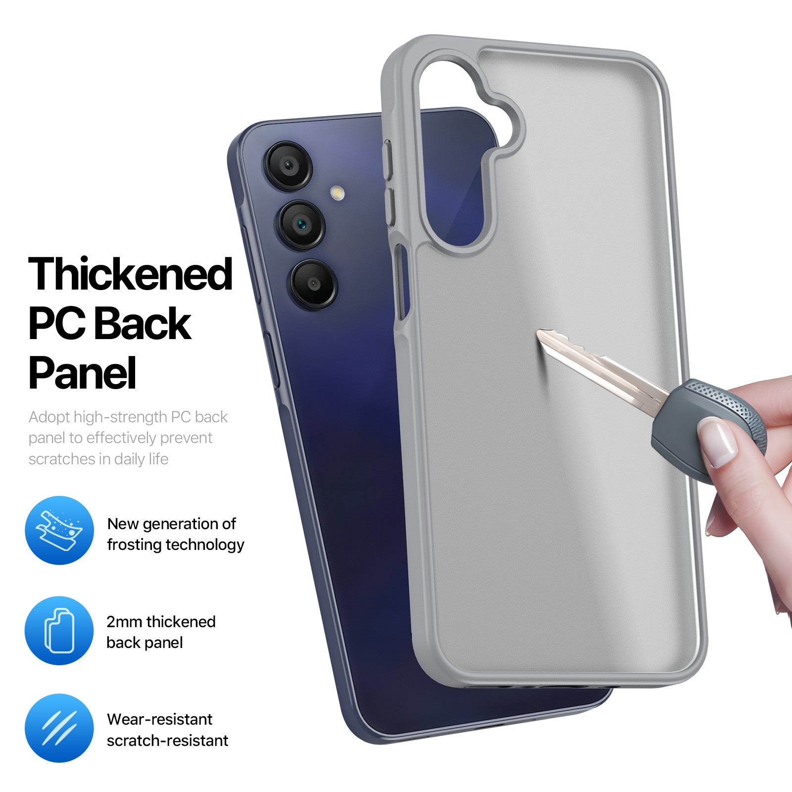 Dėklas Dux Ducis Yind Samsung A175 A17 4G/A176 A17 5G pilkas