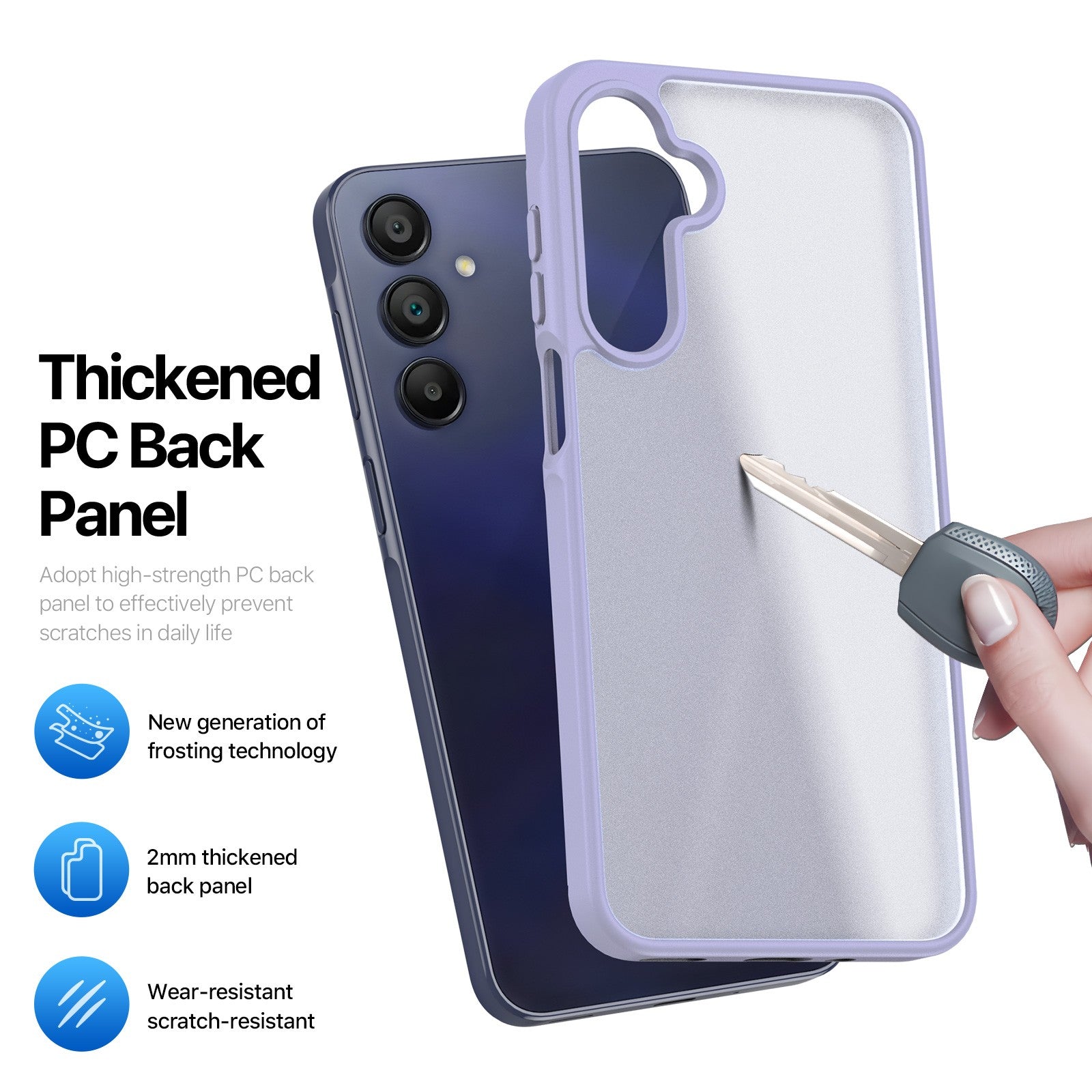 Dėklas Dux Ducis Yind Samsung A175 A17 4G/A176 A17 5G violetinis