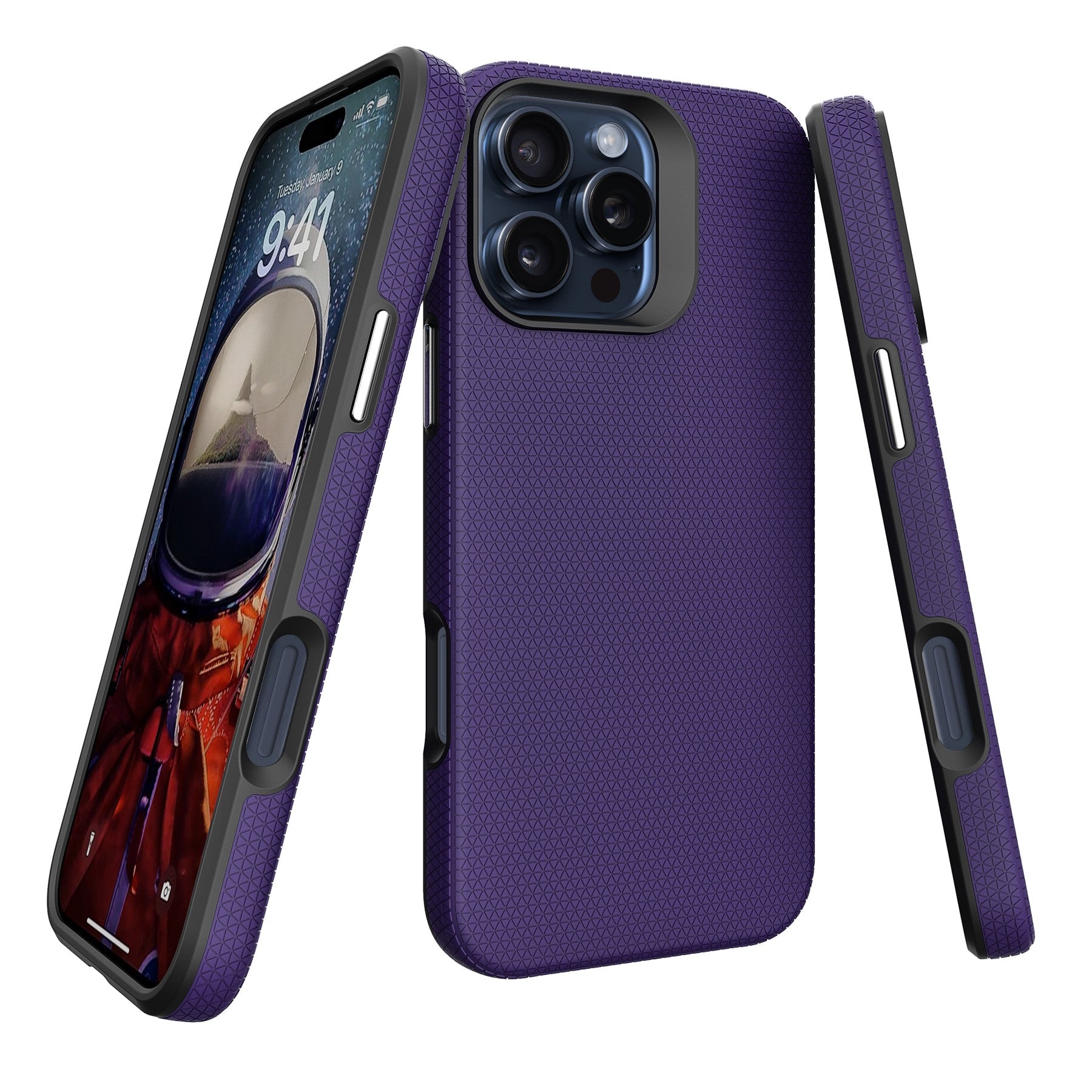 Dėklas Perfectionists Triangle Mag Case Apple iPhone 17 violetinis