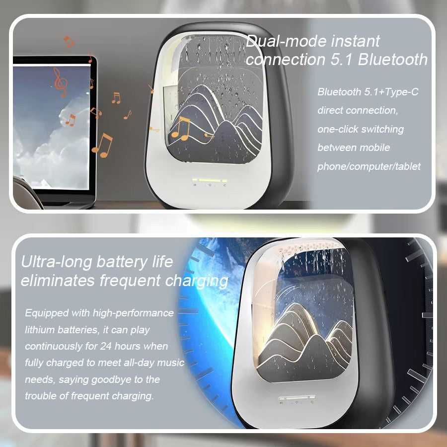 Belaidis miego ir poilsio garsiakalbis Reach Relaxing Rain juodas