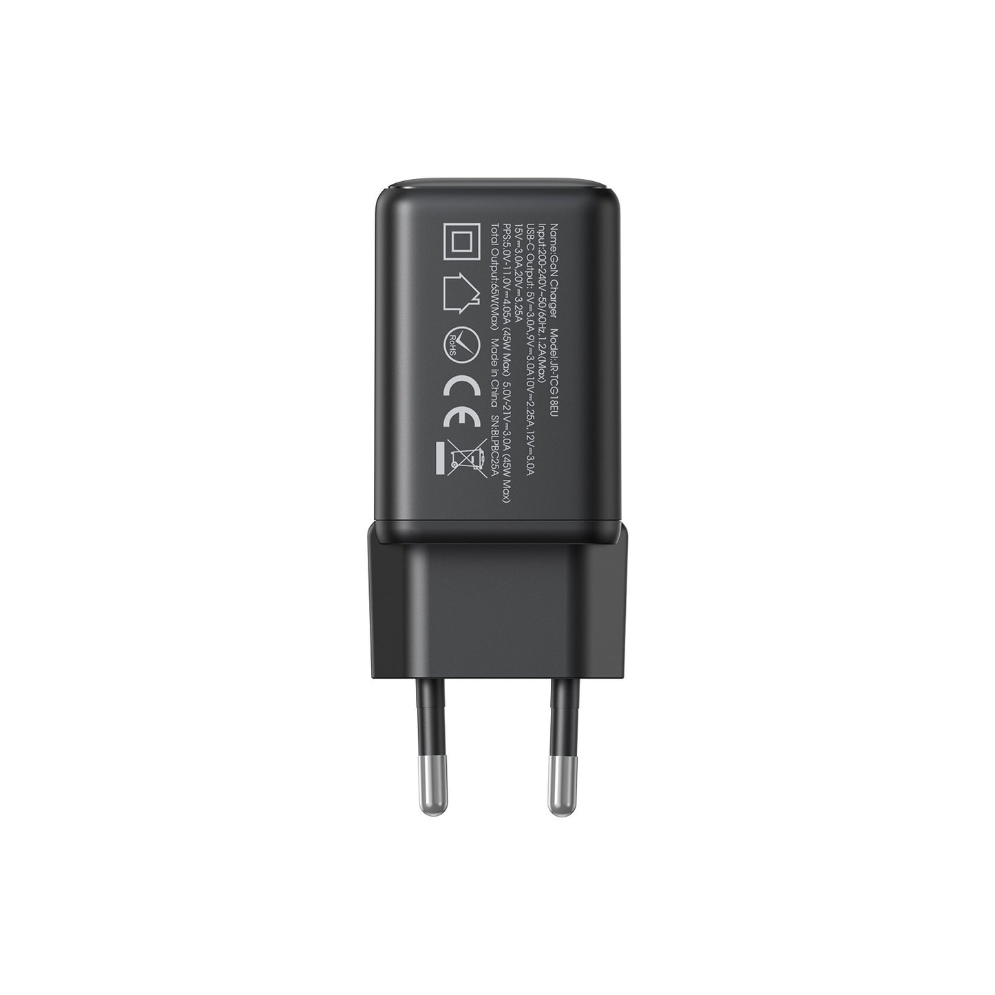 Įkroviklis Joyroom JR-TCG18 65W GaN USB-C juodas