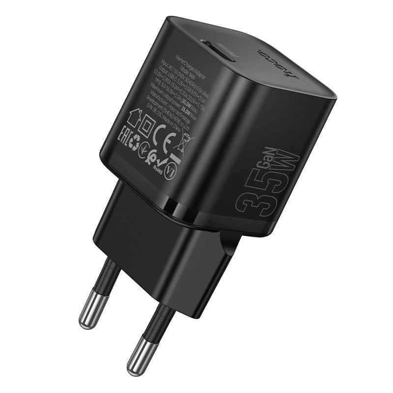 Įkroviklis Hoco N66 35W GaN USB-C juodas