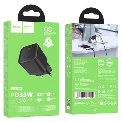 Įkroviklis Hoco N66 35W GaN USB-C juodas