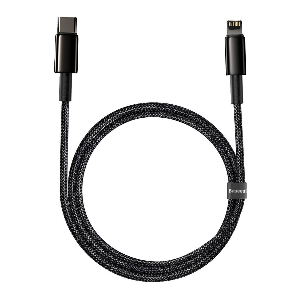 USB kabelis Baseus Tungsten PD20W USB-C to Lightning 1.0m juodas CATLWJ-01