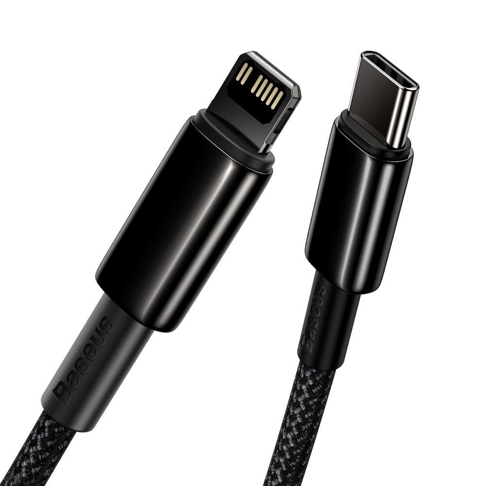 USB kabelis Baseus Tungsten PD20W USB-C to Lightning 1.0m juodas CATLWJ-01