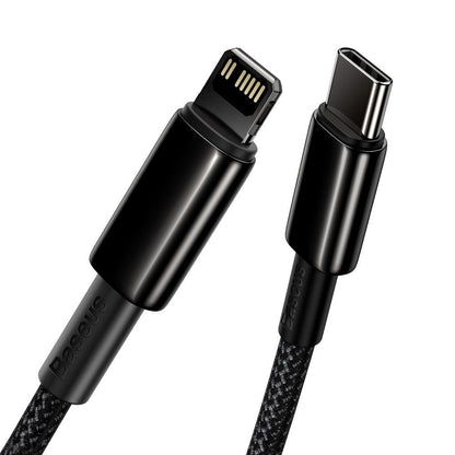 USB kabelis Baseus Tungsten PD20W USB-C to Lightning 1.0m juodas CATLWJ-01