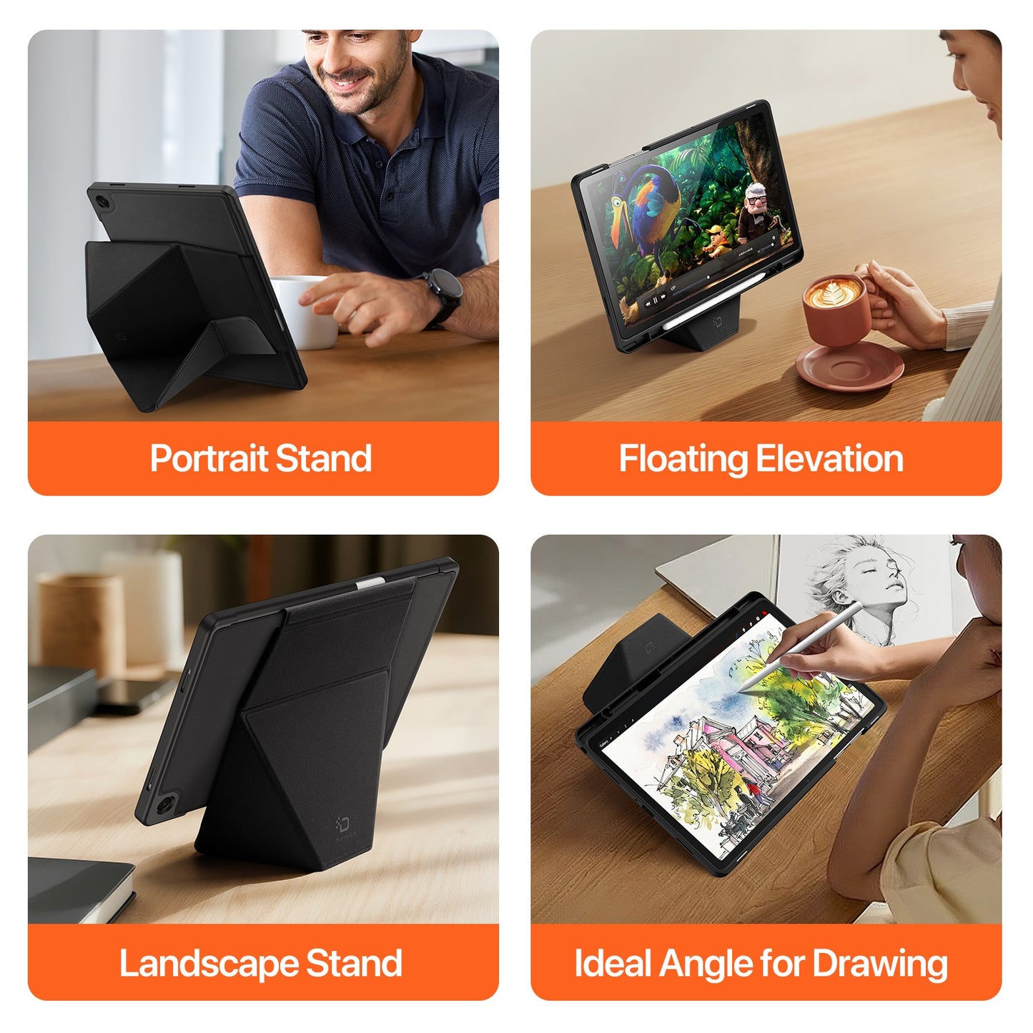 Dėklas Dux Ducis Vers Samsung X210/X215/X216 Tab A9 Plus 11.0/X230/X235/X236 Tab A11 Plus 11.0 rožinis