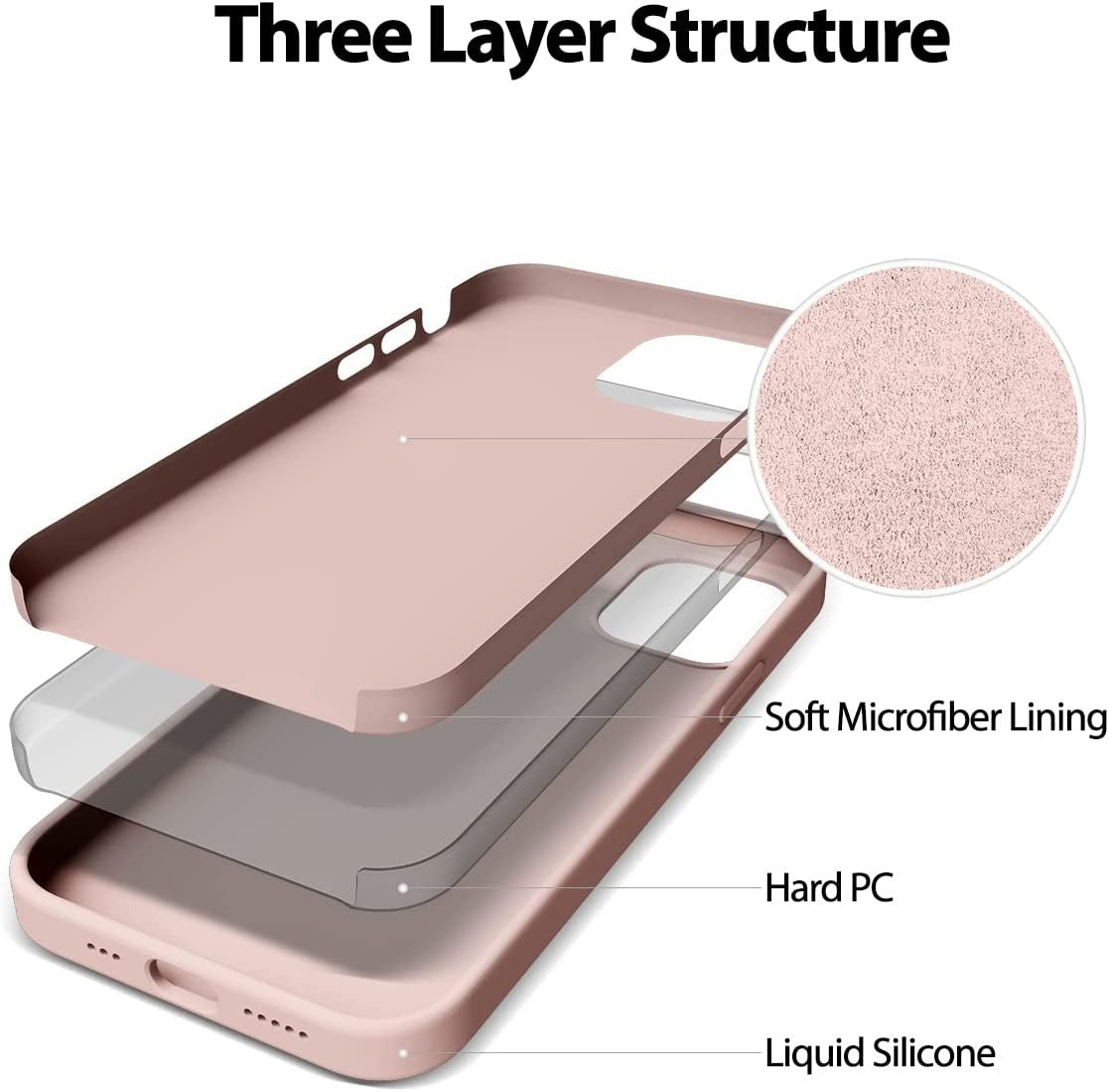 Dėklas Mercury Pure Magsafe Silicon Case Samsung S942 S26 rožinio smėlio