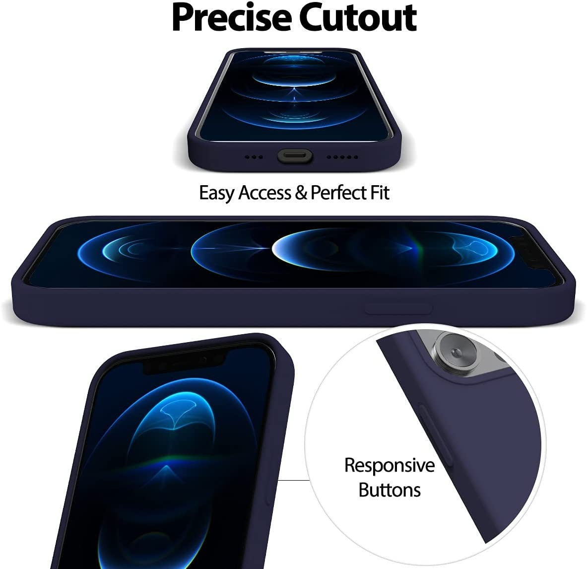 Dėklas Mercury Pure Magsafe Silicon Case Samsung S942 S26 tamsiai mėlynas