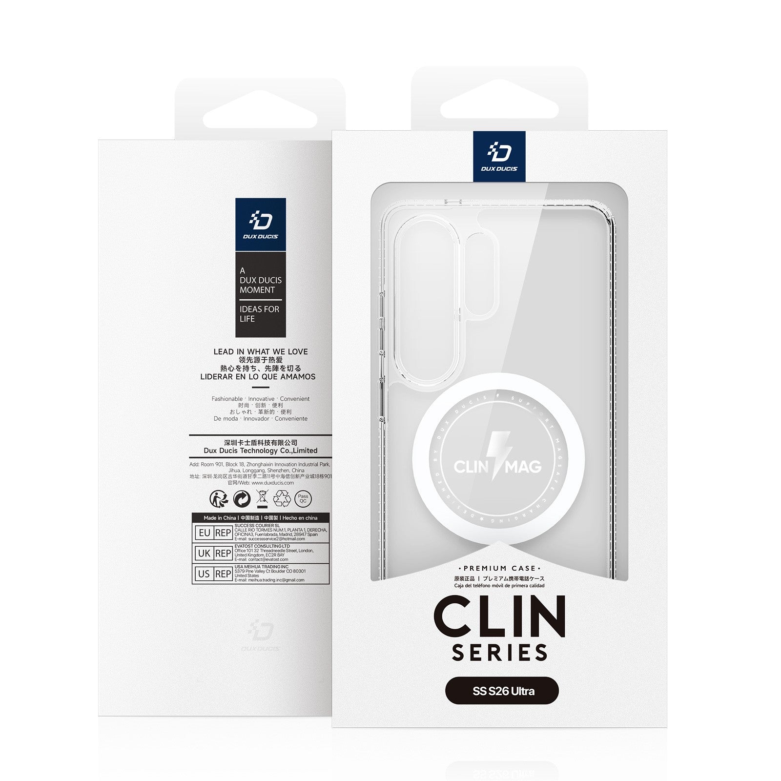 Dėklas Dux Ducis Clin Magsafe Samsung S948 S26 Ultra skaidrus