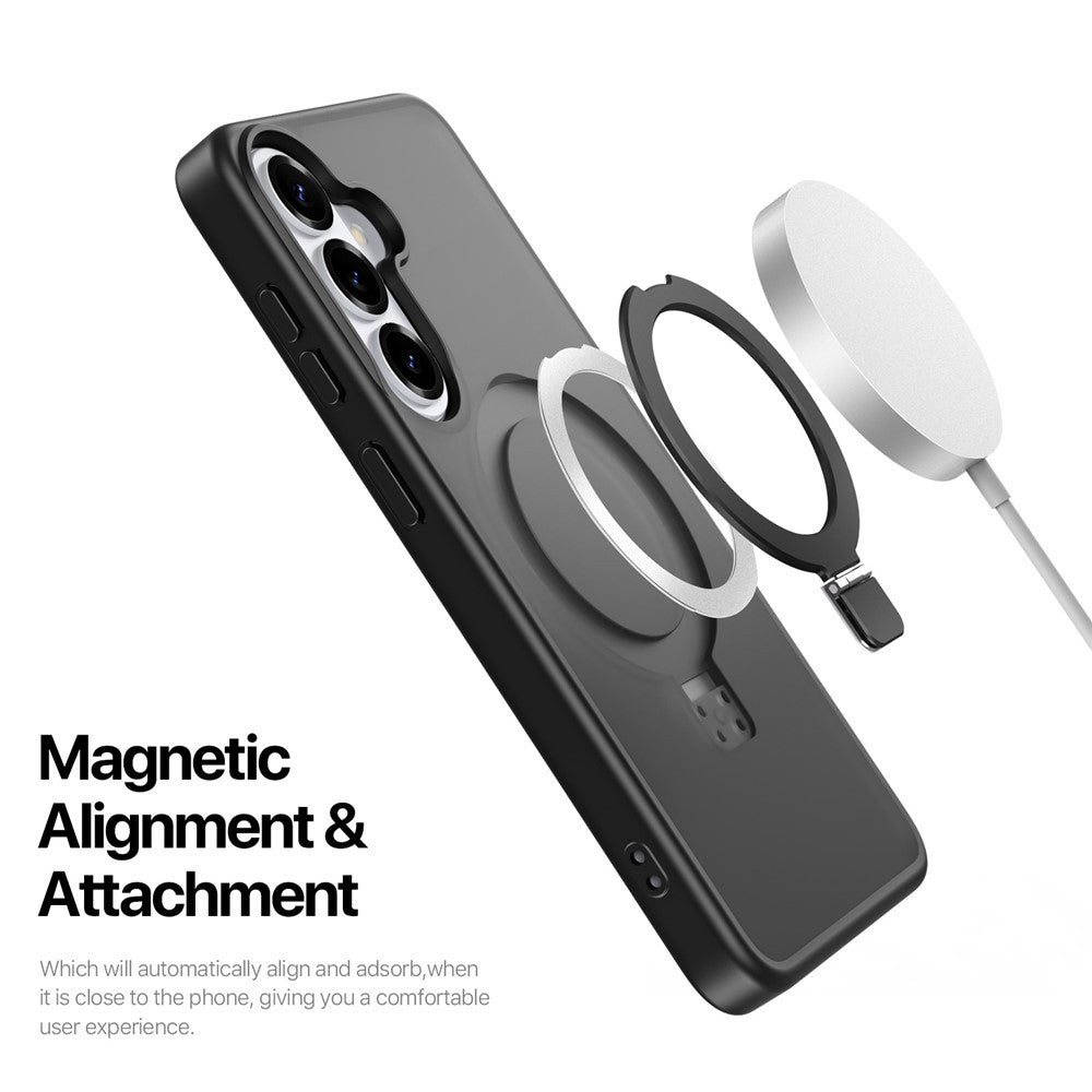 Dėklas Dux Ducis Yind Magnetic Stand Samsung S942 S26 juodas