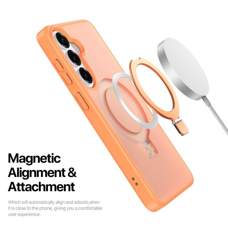 Dėklas Dux Ducis Yind Magnetic Stand Samsung S942 S26 oranžinis