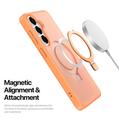 Dėklas Dux Ducis Yind Magnetic Stand Samsung S942 S26 oranžinis