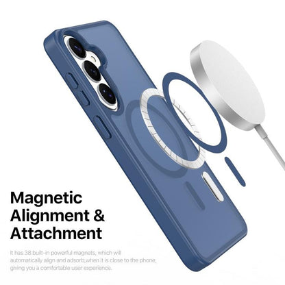 Dėklas Dux Ducis Yind MagSafe Samsung S942 S26 tamsiai mėlynas