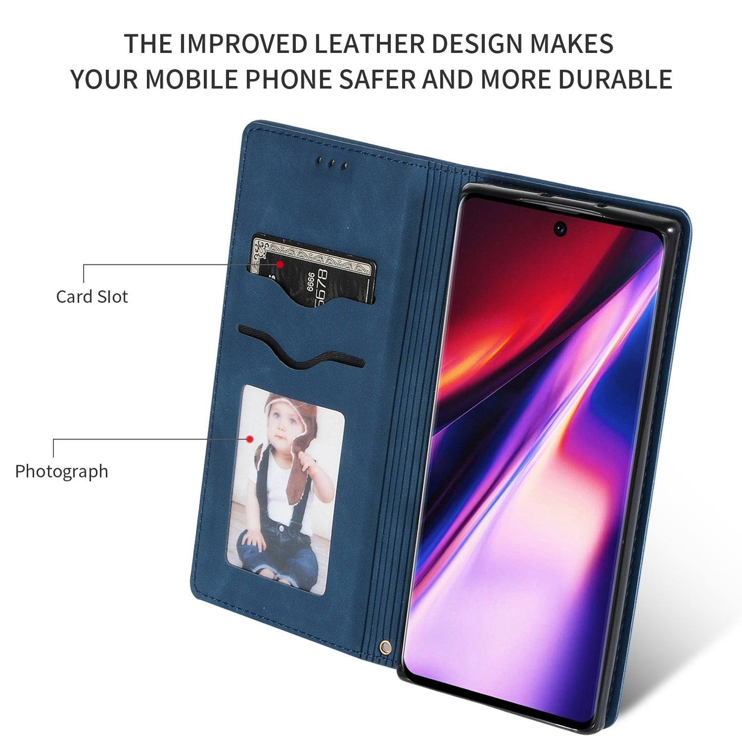 Dėklas Business Style Xiaomi Redmi Note 15 Pro 4G tamsiai mėlynas