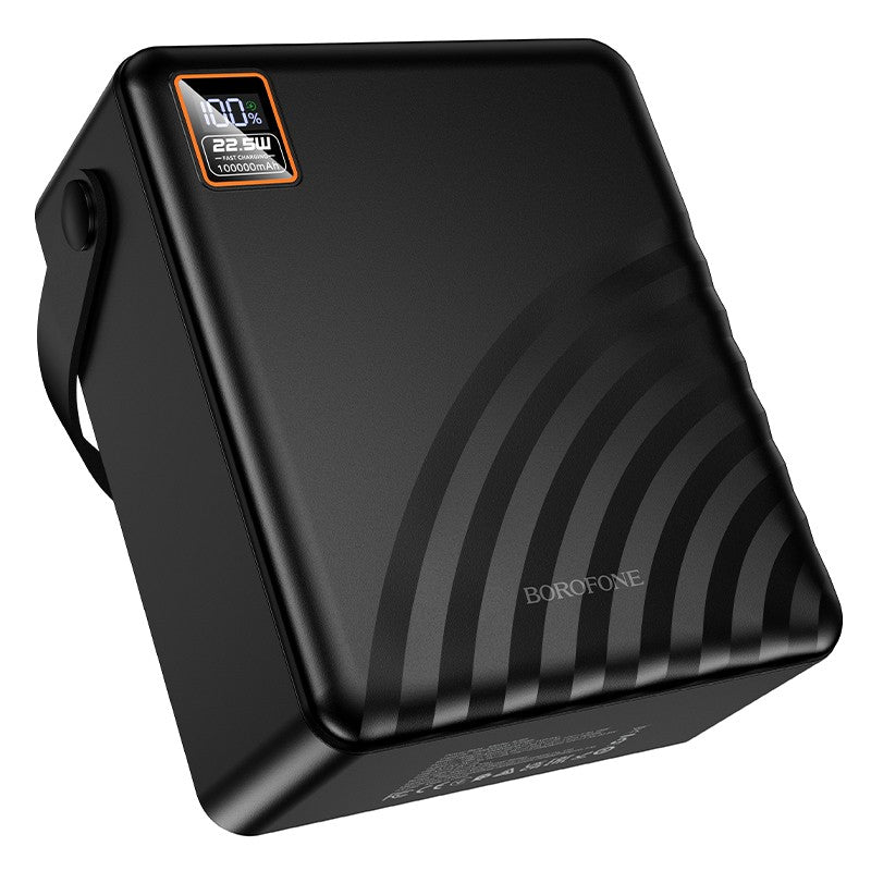 Išorinė baterija Power Bank Borofone BJ85 22.5W+PD20W 100000mAh juoda