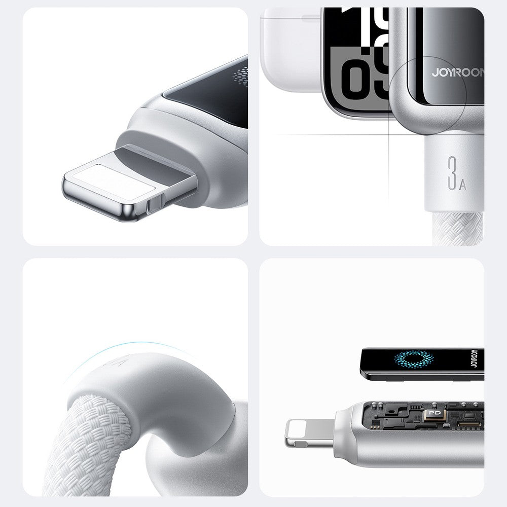 USB kabelis Joyroom S-A55 USB-A to Lightning 3A 1.2m baltas