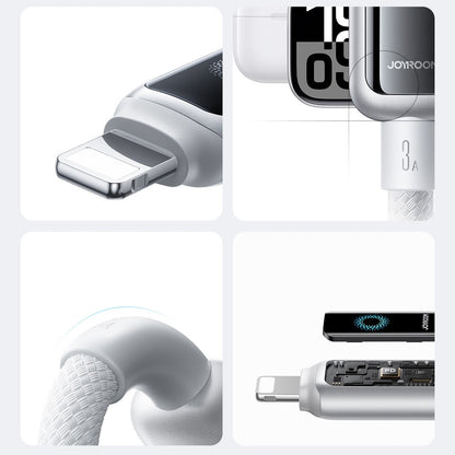 USB kabelis Joyroom S-A55 USB-A to Lightning 3A 1.2m baltas