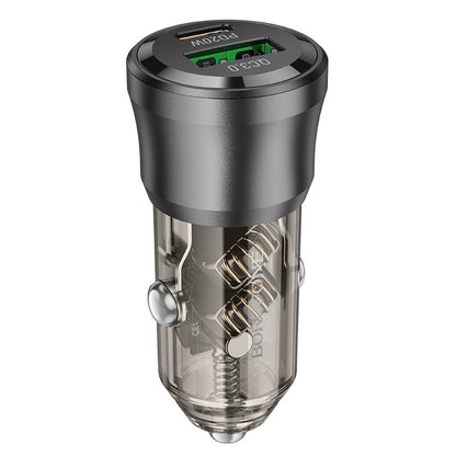 Automobilinis įkroviklis Borofone BZ25 38W USB-C/USB-A juodas