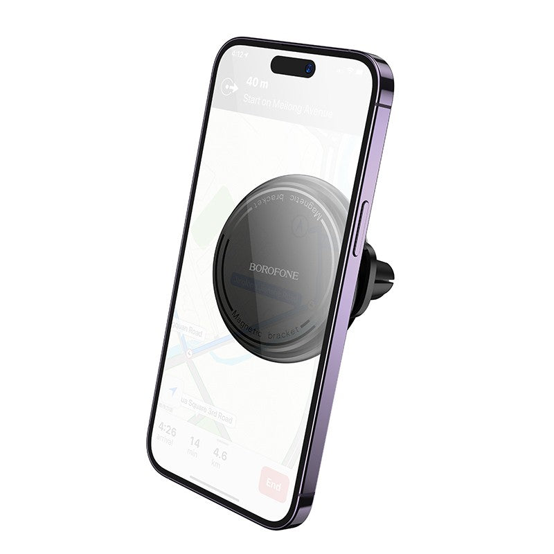 Automobilinis telefono laikiklis Borofone BH135 MagSafe (air vent) juodas