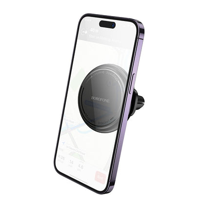 Automobilinis telefono laikiklis Borofone BH135 MagSafe (air vent) juodas
